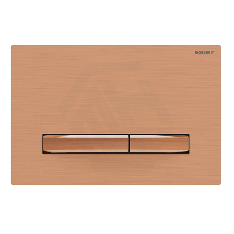 Geberit Sigma50Qb Toilet Button Fingerprint-Resistant Brushed Red Gold Plate With Buttons For