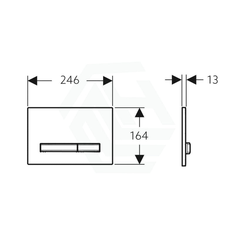 Geberit Sigma50Dw Black Plate Chrome Brushed Metal Button For Concealed Cistern 115.788.Dw.2 Toilets