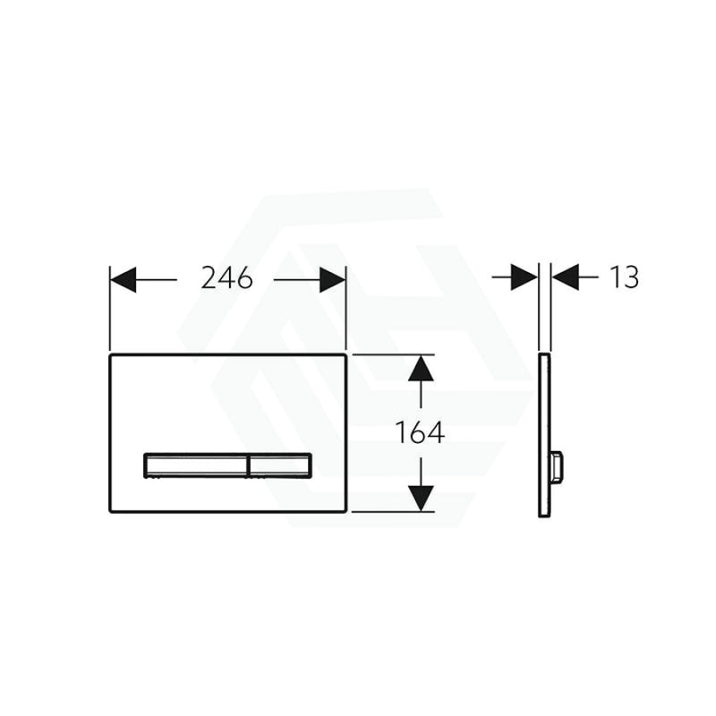 Geberit Sigma50Kj White Plate Chrome Brushed Metal Button For Concealed Cistern 115.788.11.2 Toilets