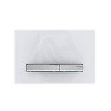 Geberit Sigma50Kj White Plate Chrome Brushed Metal Button For Concealed Cistern 115.788.11.2 Toilets