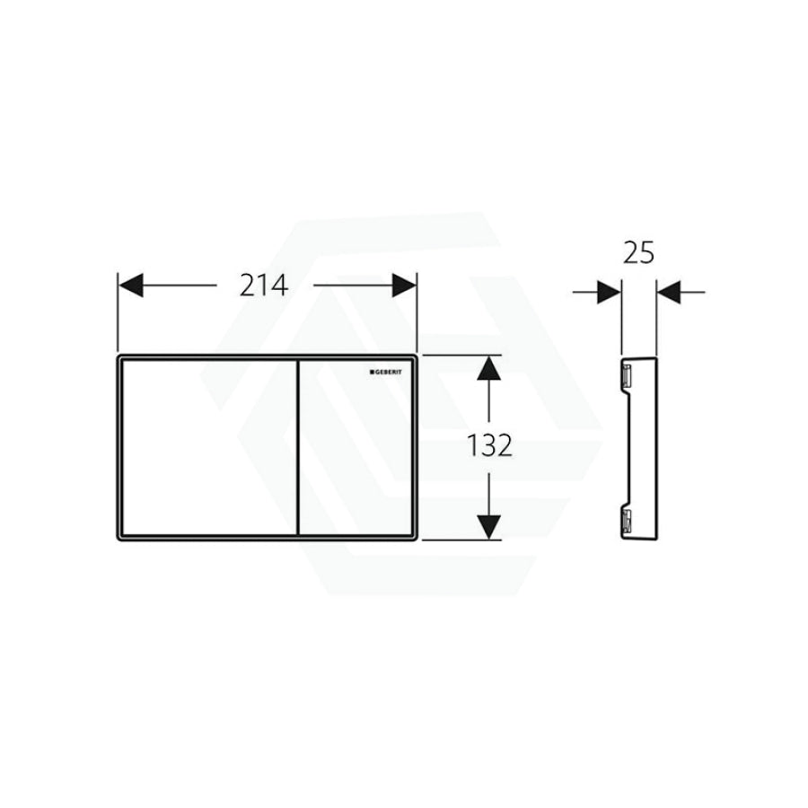 Geberit Sigma60Gh Bright Chrome Trim & Frame Brushed Button For Concealed Cistern 115.640.Gh.1