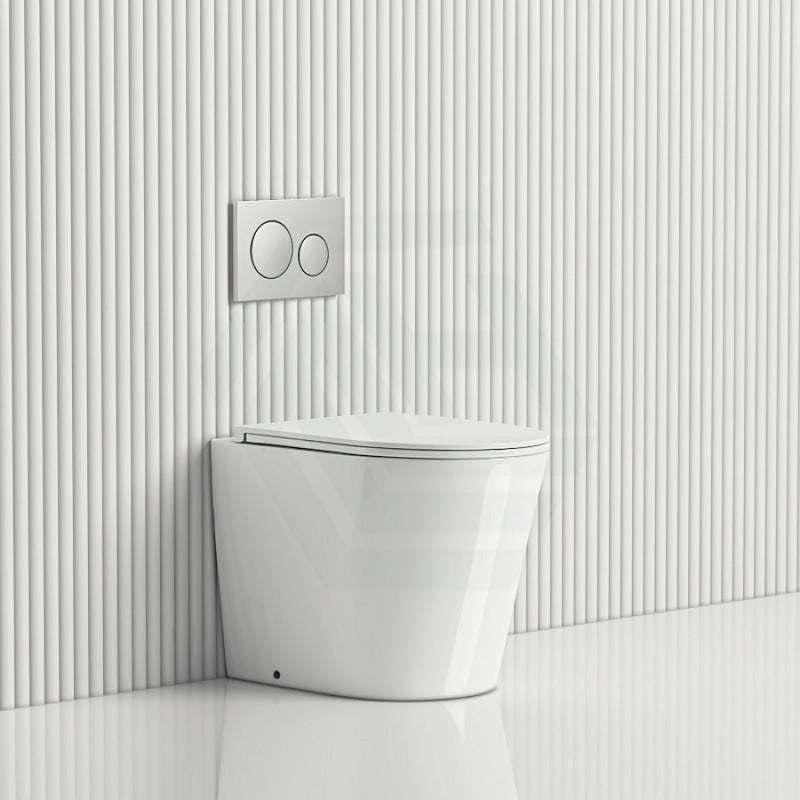 Geberit Sigma8 Inwall Cistern With Rimless Wall Faced Toilet Pan Push Button Cisterns & Pans