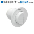 Geberit White Alpine Round Remote With Raised Care Button Abs For Sigma8 Toilets Push Buttons