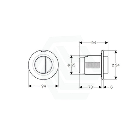 Geberit White Alpine Round Remote With Raised Care Button Abs For Sigma8 Toilets Push Buttons