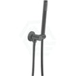 M#1(Gunmetal Grey) Round Gunmetal Grey Handheld Shower With Wall Bracket Set