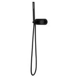 Round Matt Black Handheld Shower Set With Mixer Rail