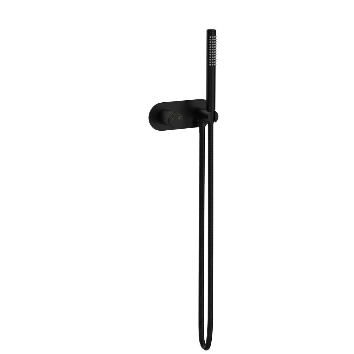 Round Black Handheld Shower Set with Mixer