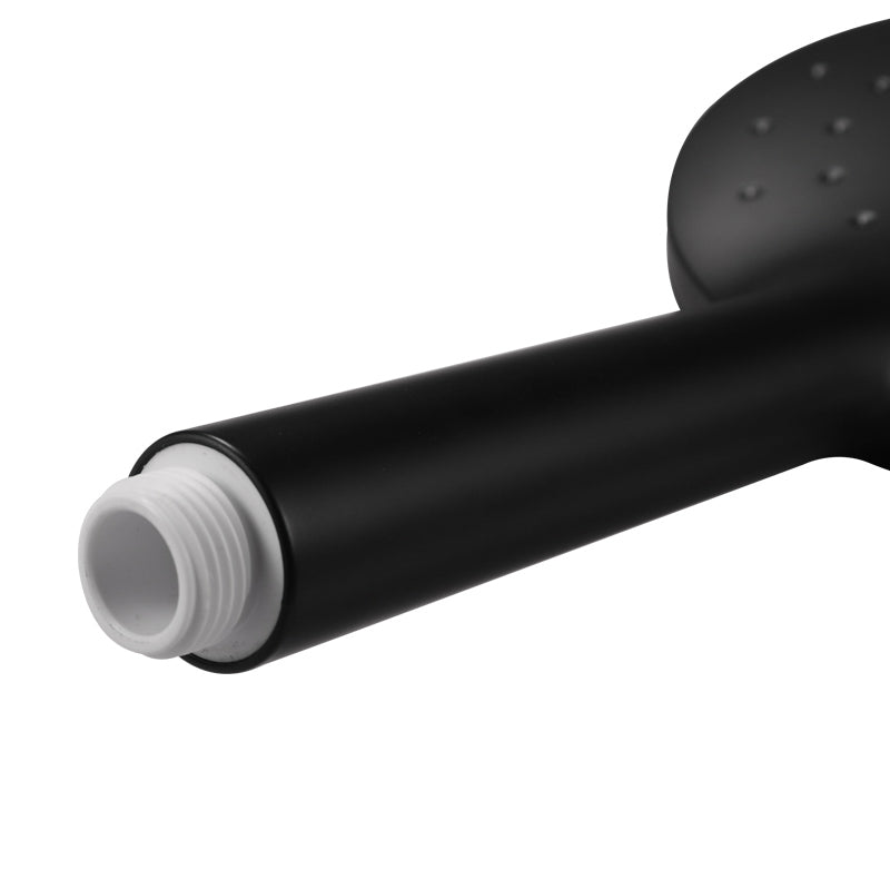 Round Matt Black Abs Handheld Shower Spray Head Only Bathroom Products