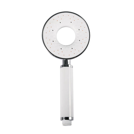 ABS Handheld Shower Round 3 Functions White and Chrome