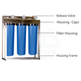 HG Pure Water Ultimate Whole House Water Filter System Stainless Steel Outdoor Installation Available