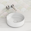 300x300x110mm Above Counter Ceramic Basin Matt White Round for Bathroom