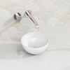 215x215x110mm Above Counter Ceramic Basin Gloss White Round Shape for Bathroom