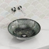 450x450x145mm Above Counter Basin Round Bathroom Tempered Glass Antique Vintage Wash Art Basin