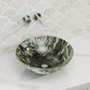 420x420x145mm Tempered Glass Basin Round Shape Double Layer