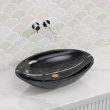 600x380x150mm Above Counter Stone Basin Oval Shape Marble Surface Bathroom Wash Basin Antique Vintage