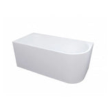 Nerida 1485mm Acrylic Gloss White Left Corner Back to Wall Bathtub NO Overflow