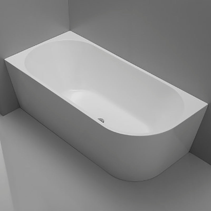 Nerida 1485mm Acrylic Gloss White Left Corner Back to Wall Bathtub NO Overflow