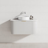 RIO 600/750/900/1200/1500mm Bathroom Linear Surface Vanity Wall Hung Single/Double Bowls Plywood White Cabinet ONLY & Stone Top Available