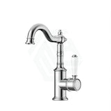 Ikon Clasico Chrome Solid Brass Basin Mixer Brass/Ceramic Handle Tall Mixers