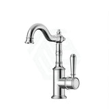 Ikon Clasico Chrome Solid Brass Basin Mixer Brass/Ceramic Handle Tall Mixers