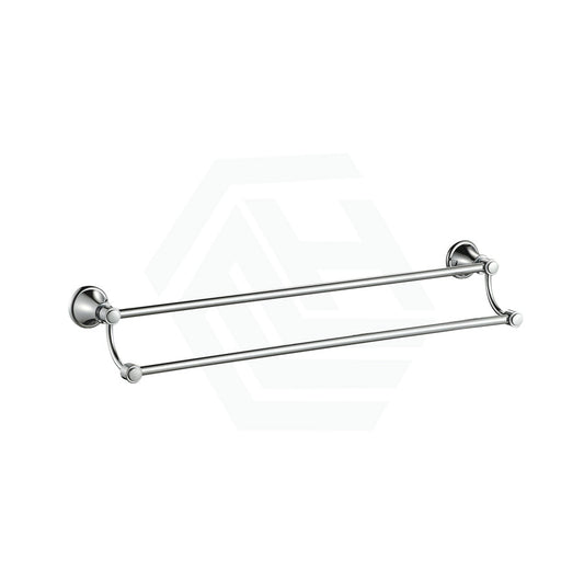 Ikon Clasico Double Towel Rail 600/800Mm Chrome 600Mm Rails