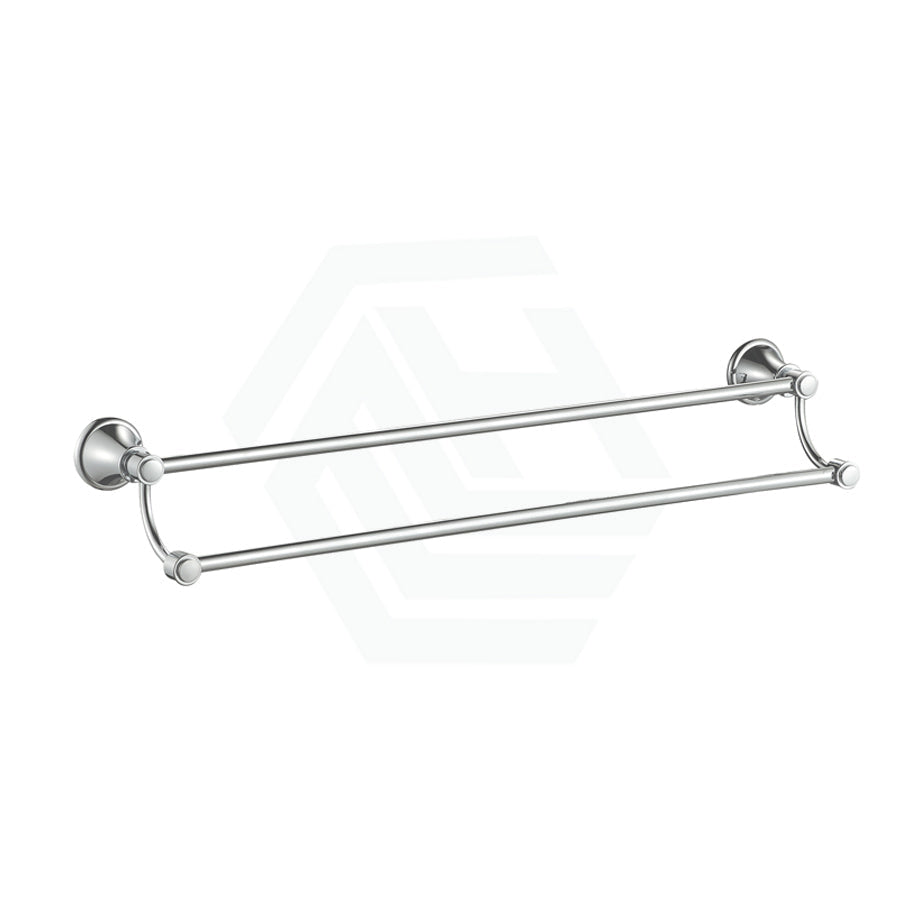 Ikon Clasico Double Towel Rail 600/800Mm Chrome 800Mm Rails