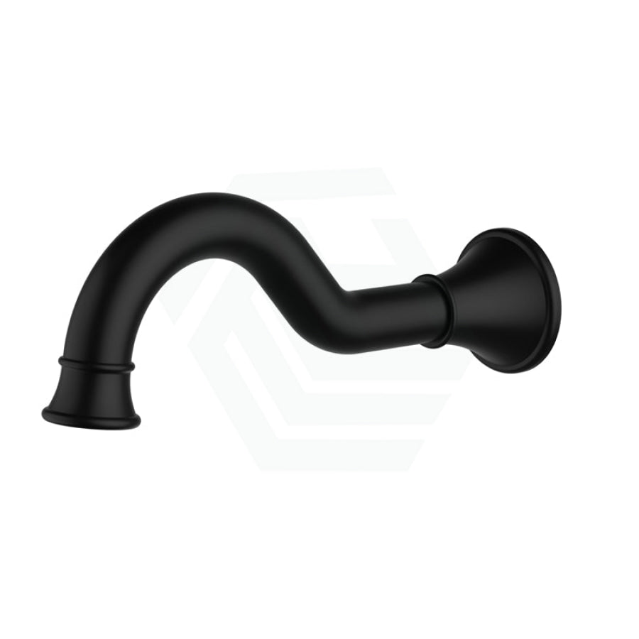 Ikon Clasico Matt Black Bath Spout Water Brass Wall Spouts