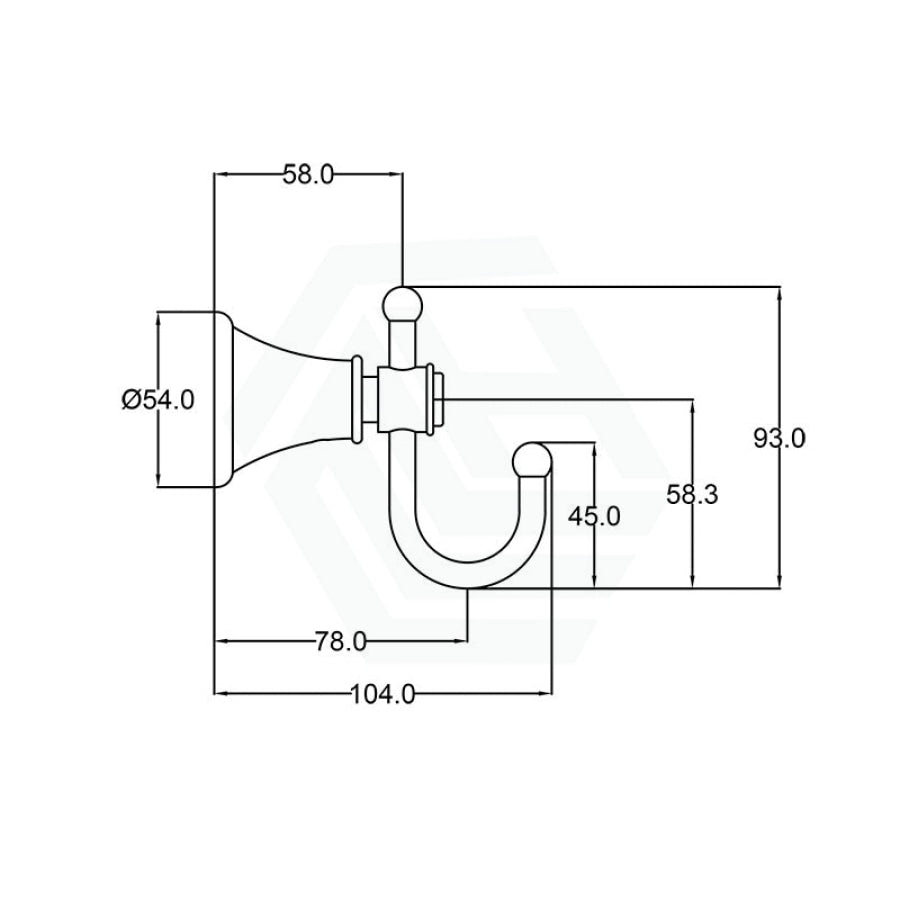 Clasico Matt Black Brass Robe Hook Hooks