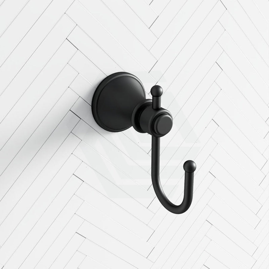 Ikon Clasico Matt Black Brass Robe Hook Hooks