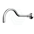 Ikon Clasico Round Chrome Curved Shower Arm Brass Arms