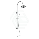 Clasico Round Chrome Twin Shower Universal Water Inlet Brass Showers