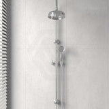 Ikon Clasico Round Chrome Twin Shower Universal Water Inlet Brass Showers