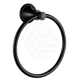 Round Matt Black Clasico Towel Ring Wall Mounted Hand Holders