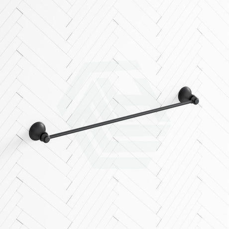 Ikon Clasico Single Towel Rail 600/800Mm Matt Black Rails