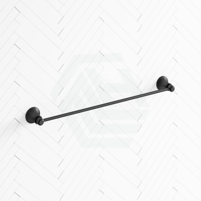 Ikon Clasico Single Towel Rail 600/800Mm Matt Black Rails