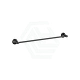 Ikon Clasico Single Towel Rail 600/800Mm Matt Black 800Mm Rails