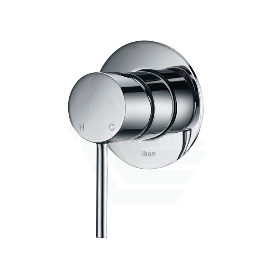 Ikon Hali 80Mm Chrome Brass Wall Mixer For Bathtub And Basin Mixers