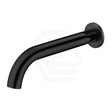 Ikon Hali Matt Black Brass Round Bath Spout 47.5Mm Cover Plate Wall Spouts