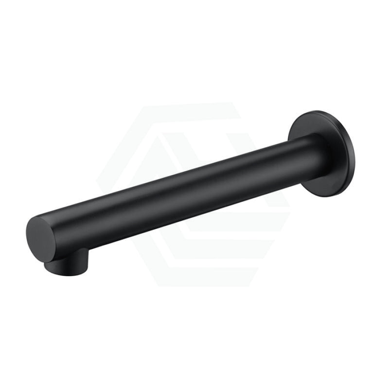 Ikon Hali Matt Black Brass Round Bathtub Spout Wall Water Spouts