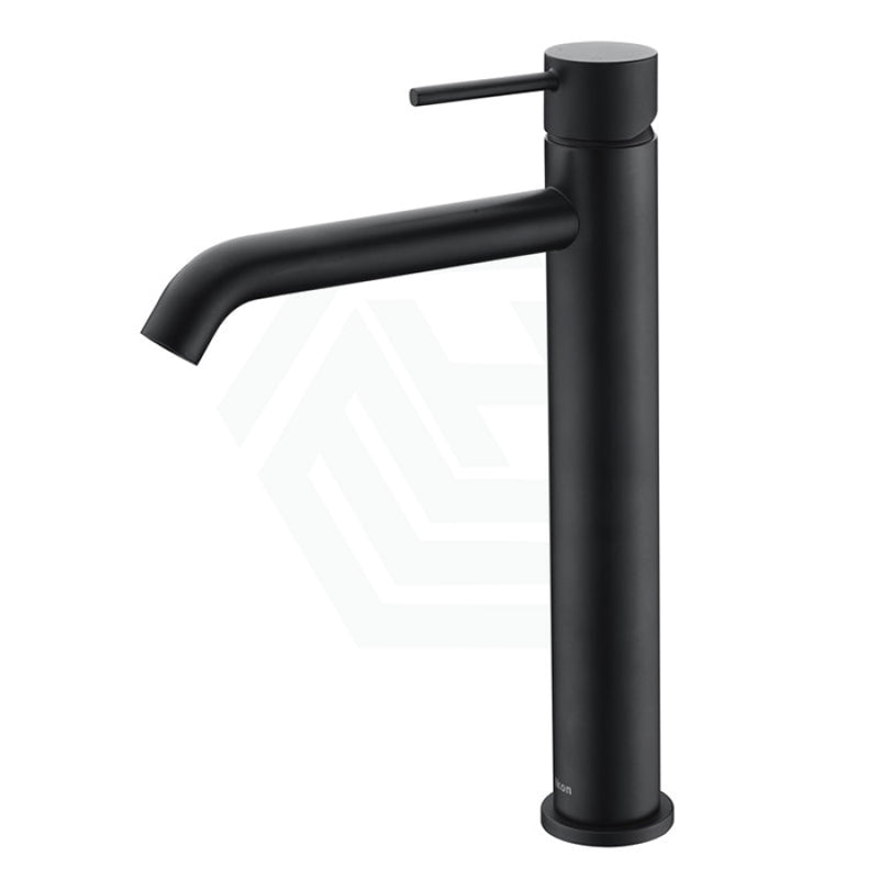 Ikon Hali Pin Lever Solid Brass Matt Black Tall Basin Mixer Tap For Vanity And Sink Mixers