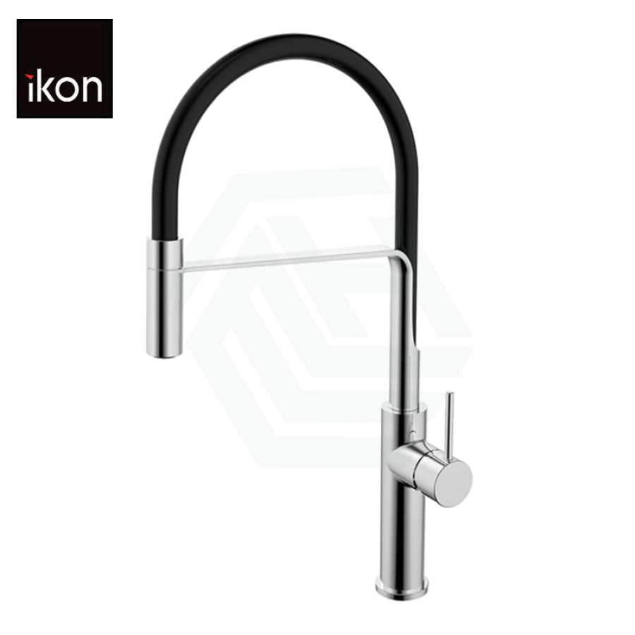 IKON Hali Chrome Black Brass Kitchen Mixer