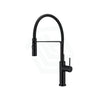 Ikon Hali Round Matt Black Solid Brass Kitchen Sink Mixer 360 Swivel Pull Down Mixers