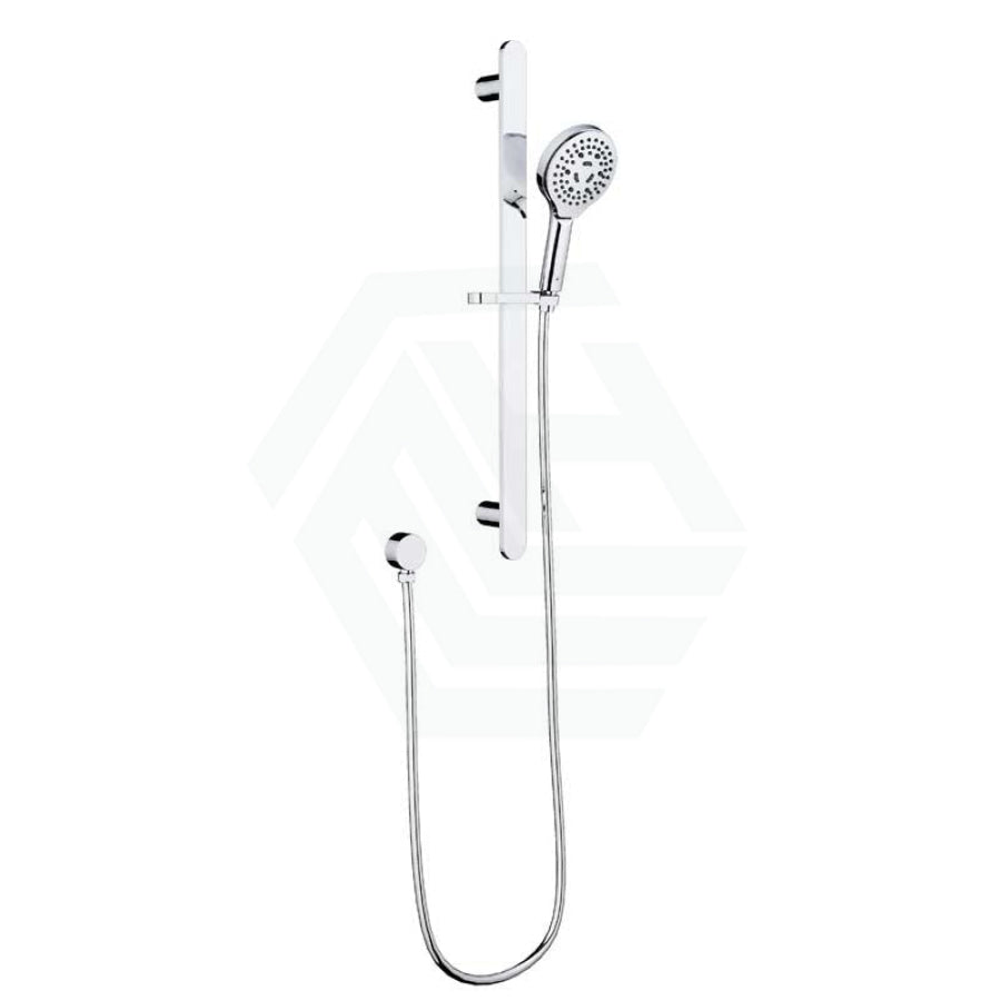 Ikon Kara Chrome Sliding Handheld Shower Head On Rail With Water Inlet