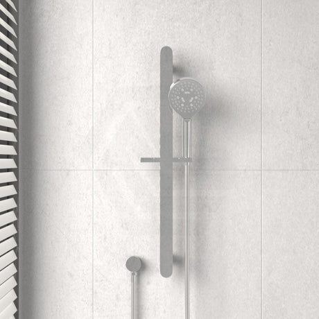 Ikon Kara Chrome Sliding Handheld Shower Head On Rail With Water Inlet