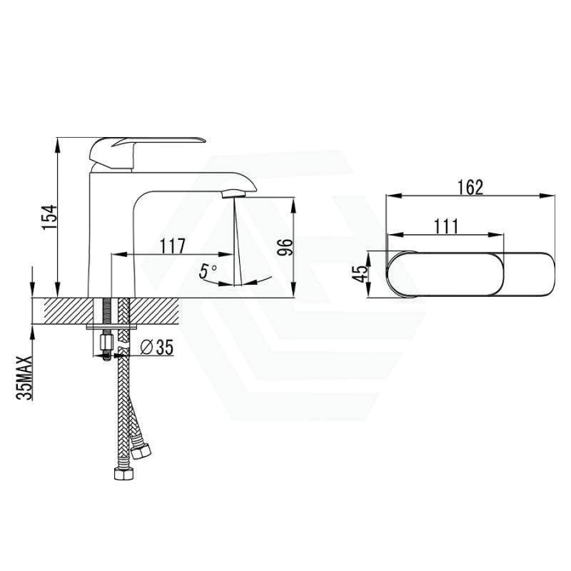 Ikon Kara Solid Brass Chrome Basin Mixer Tap For Vanity And Sink Short Mixers