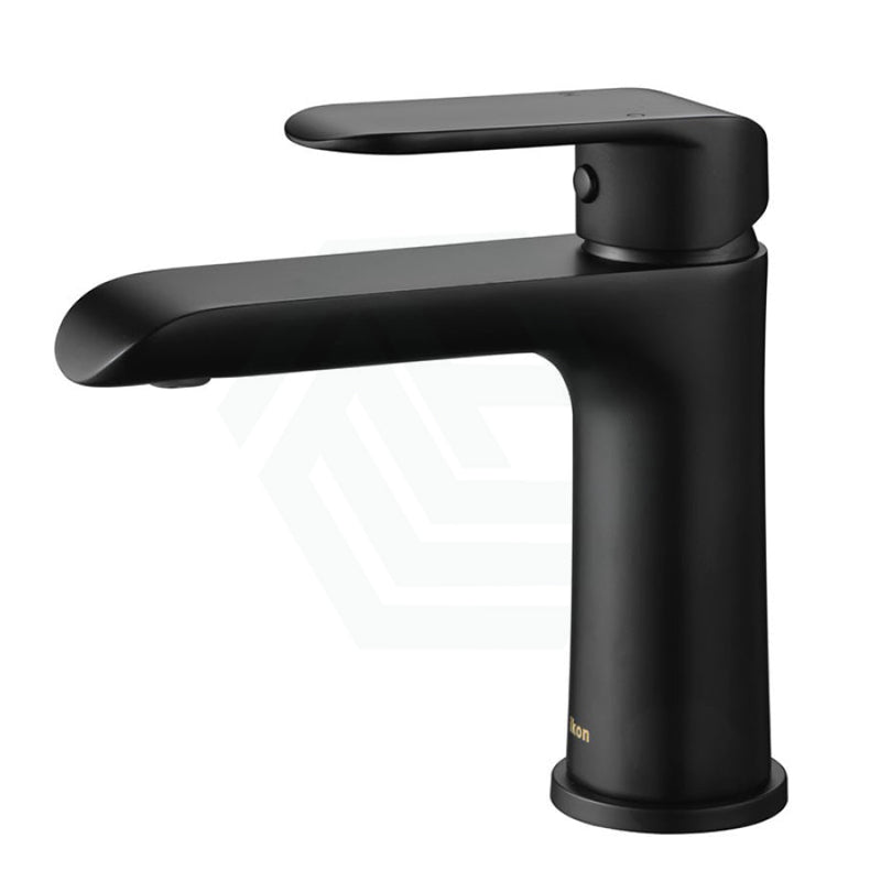 Ikon Kara Solid Brass Matt Black Basin Mixer Tap For Vanity And Sink Short Mixers