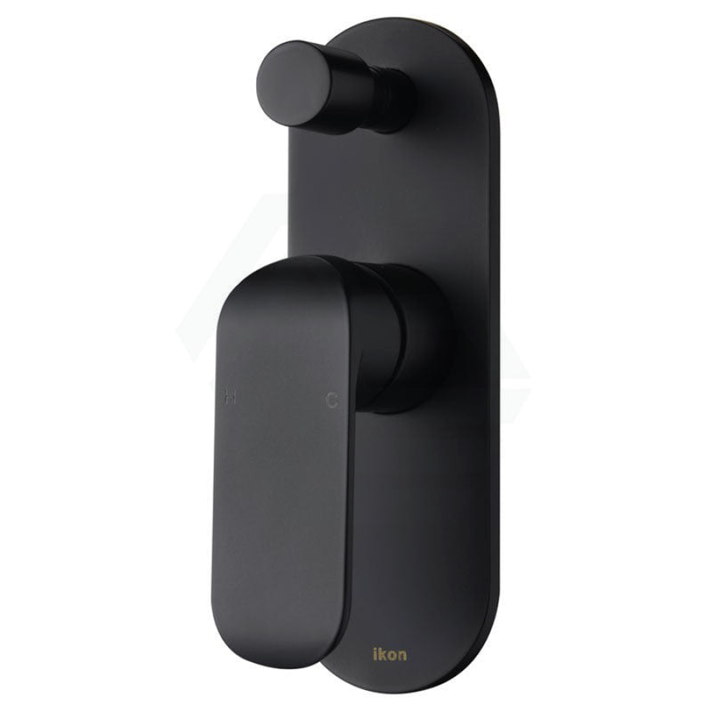 Ikon Kara Brass Matt Black Wall Mixer With Diverter