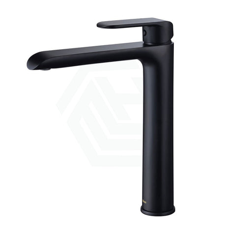 Ikon Kara Solid Brass Matt Black Tall Basin Mixer Tap For Vanity And Sink Mixers