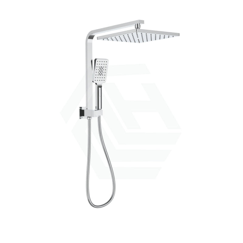 Ikon Sando Mini Combo Twin Shower Set In Square Chrome Surface Showers