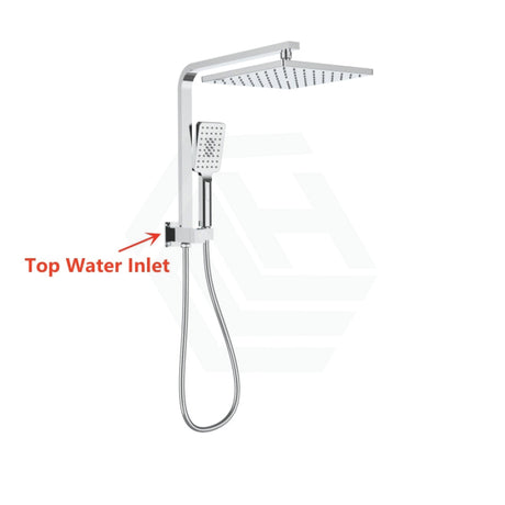 Ikon Sando Mini Combo Twin Shower Set In Square Chrome Surface Showers